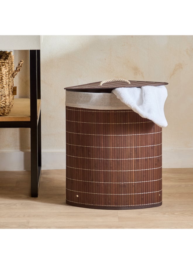 Home Box Bamboo Corner Laundry Hamper - Image 1